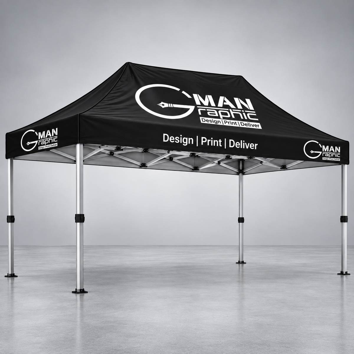 Custom 10x15 FT Waterproof Pop-Up Canopy Tent with Custom Printing