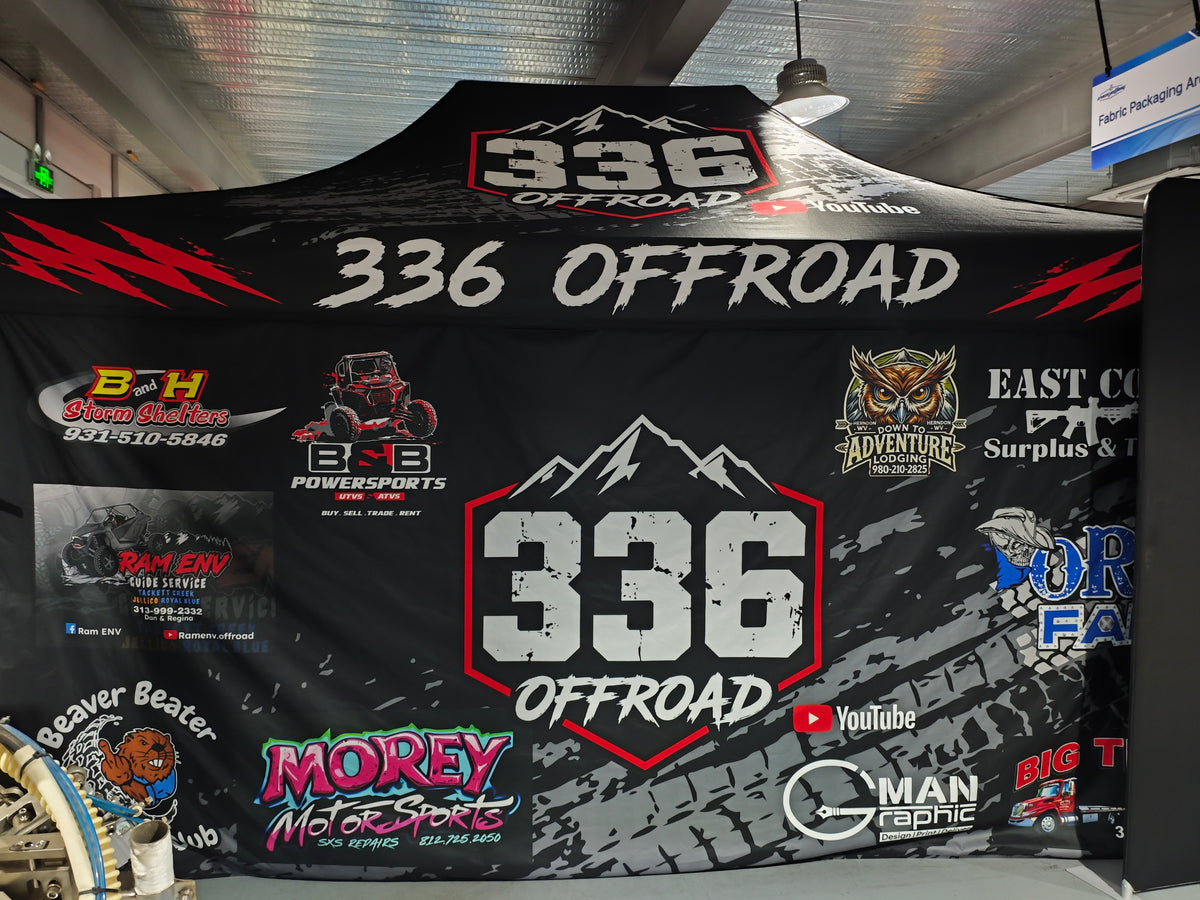 Custom 10x20 FT Waterproof Pop-Up Canopy Tent with Custom Printing