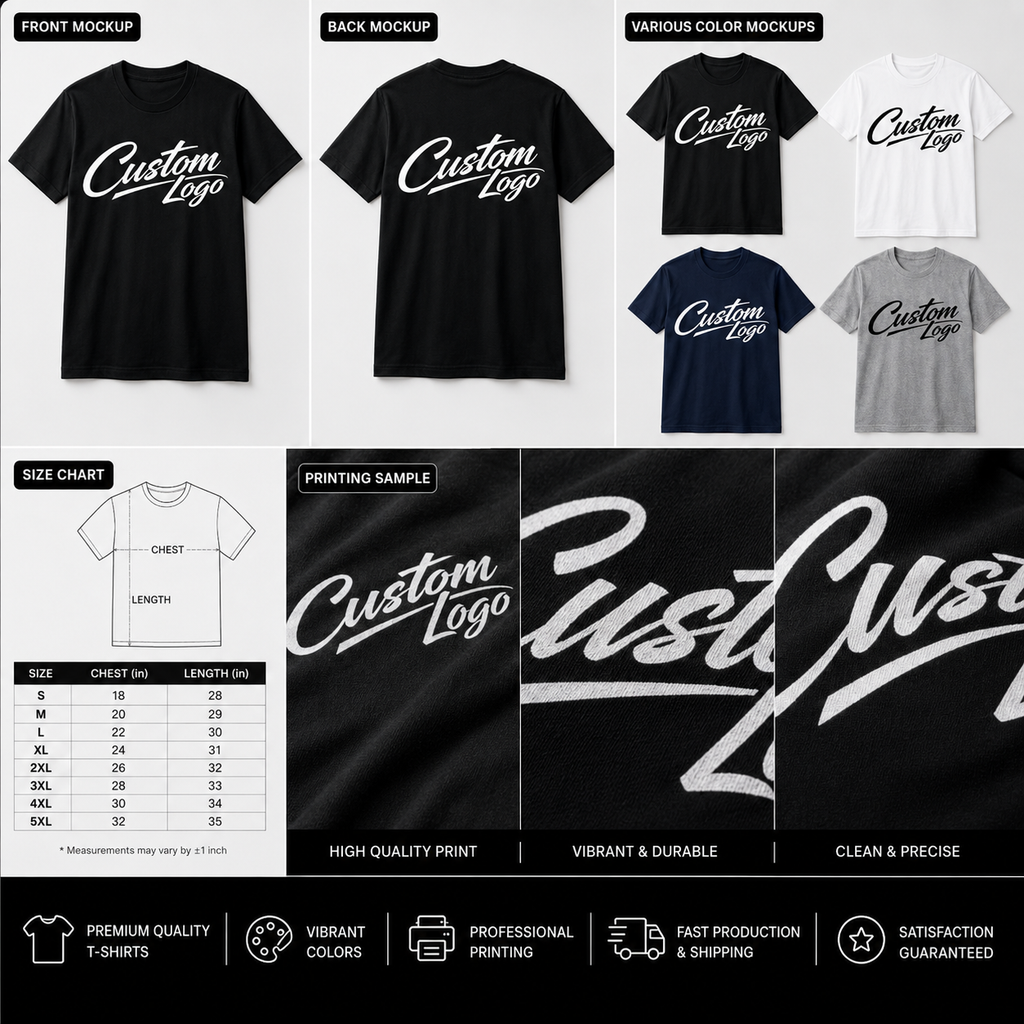 Custom T-Shirt Printing | Upload Your Design