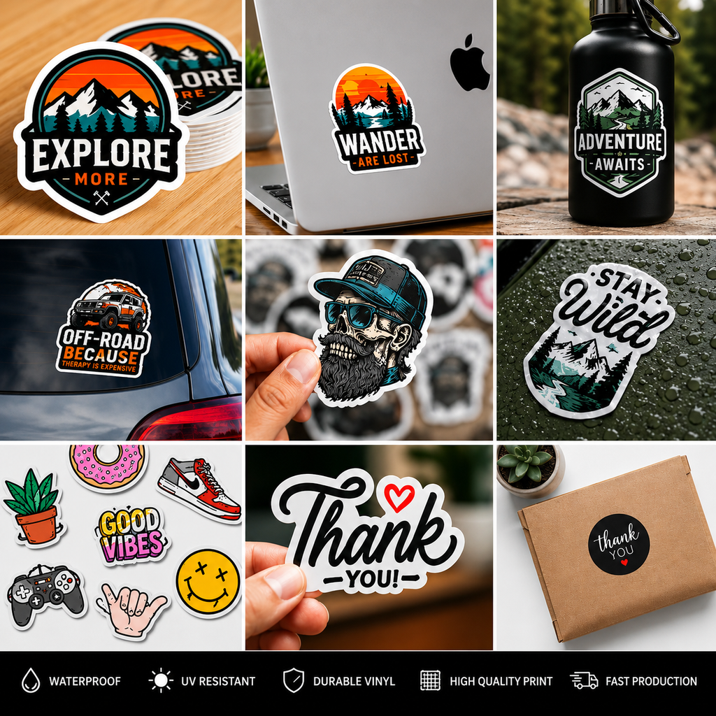 Custom Die-Cut Vinyl Stickers