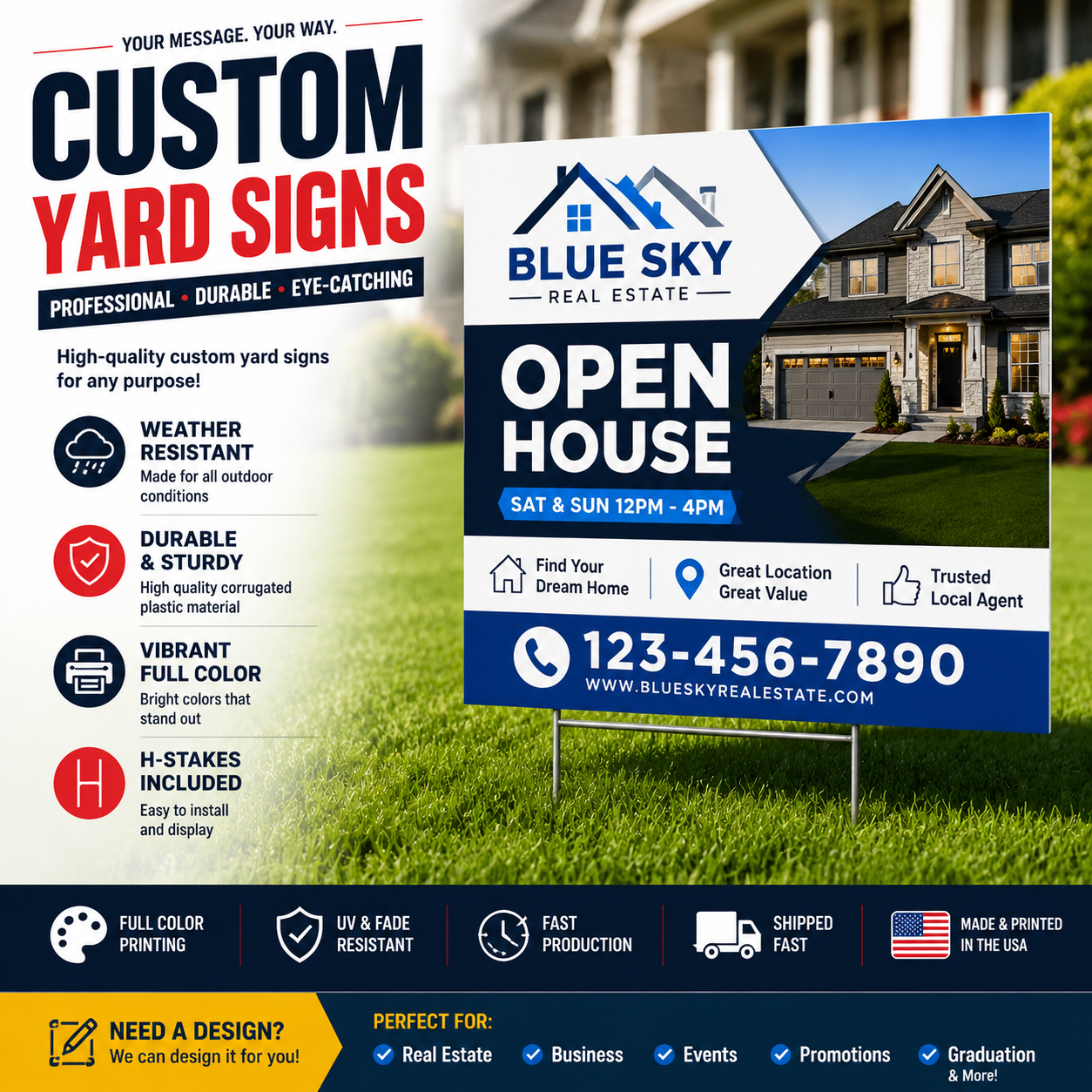 Custom Yard Sign Printing | Personalized Yard Signs
