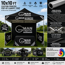 Custom 10×10 ft Waterproof Pop-Up Canopy Tent with Custom Printing